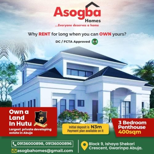 Why Rent for Long When You Can Own Yours? | Asogba Homes Offers Affordable Luxury at Hutu
